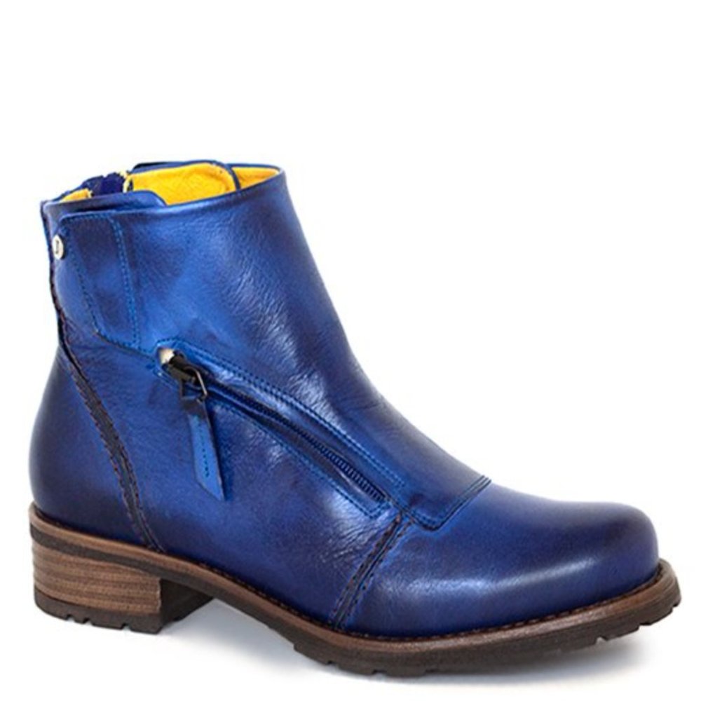 JAFA | Cobalt Zip-Accent Leather Ankle Boot - Women